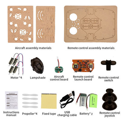 2.4g afstandsbediening Quadcopter Set Bemay speelgoed Houten Verzamelen Educatieve Rc Drone Kit