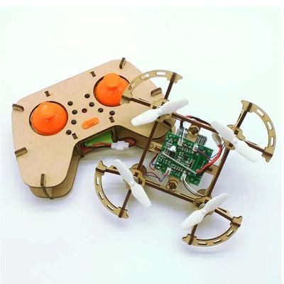 Bouwen en leren Diy Houten Gebouw Drone Quadcopter Assembleren Rc Drones Kit Set Speelgoed Onderwijs Voor studenten Leer kinderen