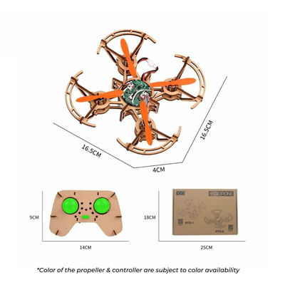 Bouwen en leren Diy Houten Gebouw Drone Quadcopter Assembleren Rc Drones Kit Set Speelgoed Onderwijs Voor studenten Leer kinderen