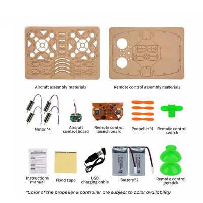 Bouwen en leren Diy Houten Gebouw Drone Quadcopter Assembleren Rc Drones Kit Set Speelgoed Onderwijs Voor studenten Leer kinderen