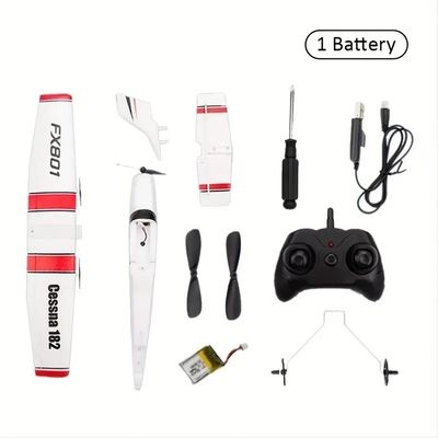Fx-801 Rc Vliegtuig Epp Foam Glider Vliegtuig Gyro 2.4g 2ch Rtf afstandsbediening Vliegtuig voor WIT STYLE Vliegtuig EPP