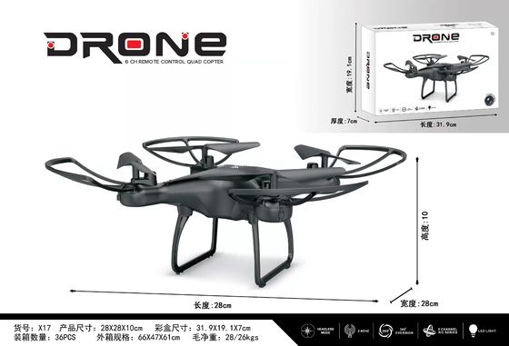 Kartongrootte 66X47X61 ZWART Creatief speelgoed vliegtuigen afstandsbediening drone vliegtuigen voor multiplayer plezier