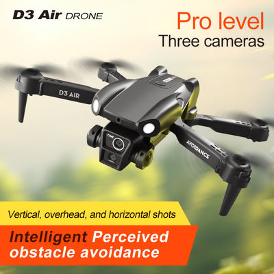 2024 D3 Air Drone LED Light 360 graden Tumbling Headless Mode Optische stroom positionering Opvouwbare RC Drone voor beginners