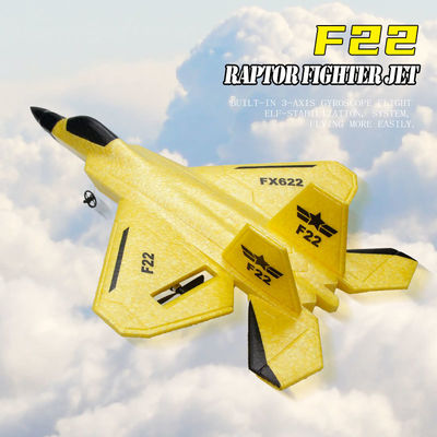 FX622 RC Vliegtuig afstandsbediening Vliegtuig F22 model speelgoed Kleine schuim zweefvliegtuig met lichten Vechter voor upgrade 2,4 GHz Frequentie