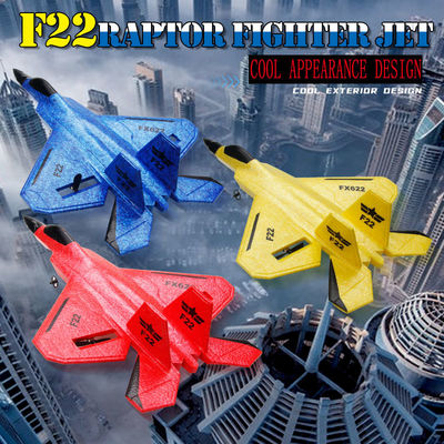 FX622 RC Vliegtuig afstandsbediening Vliegtuig F22 model speelgoed Kleine schuim zweefvliegtuig met lichten Vechter voor upgrade 2,4 GHz Frequentie