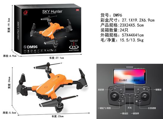 Dm96 Nachtvlucht Drone Met Led Lang Vluchttijd Drone Een Sleutel Start/Landing Drone Video Capture Resolutie geen
