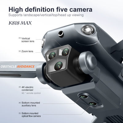 Opvouwbare luchtfotografie Quadcopter K818 Max Mini Drone met 4k HD Camera Smart Brushless Motor en Obstakelvermijding