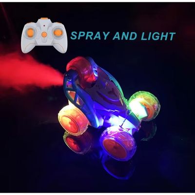 Experts afstandsbediening Stunt Car 360 graden rotatie auto met licht muziek spray speelgoed voor kinderen speeltijd 18 min