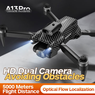 A13 Mini Drone 4k Dual Camera Obstacle Avoidance Optical Flow Klappbaar Wifi Borstelloze Motor Drone Quadcopter Speelgoed Klappbaar