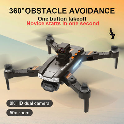 HD-camera en HD-aerialfotografie Quadcopter afstandsbediening S1 borstelloze laser Obstakelvermijding Drone Zwart Oranje