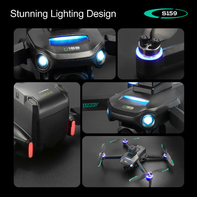 Plastic S159 5g Wifi Fpv Gps Quadcopter Drone 4khd Dual Camera's 25 minuten Uithoudingsvermogen Obstakelvermijding Led Groot scherm Remote Rc Drone