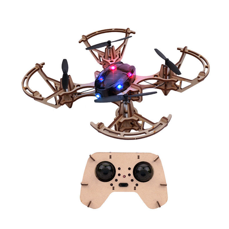 2.4g afstandsbediening Quadcopter Set Bemay speelgoed Houten Verzamelen Educatieve Rc Drone Kit