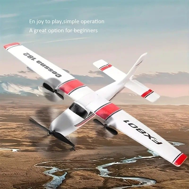 Fx-801 Rc Vliegtuig Epp Foam Glider Vliegtuig Gyro 2.4g 2ch Rtf afstandsbediening Vliegtuig voor WIT STYLE Vliegtuig EPP
