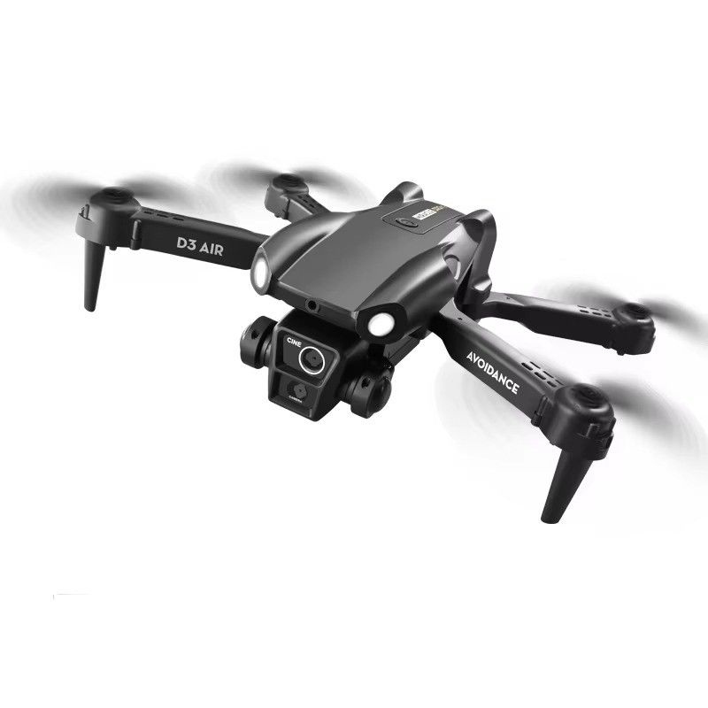 2024 D3 Air Drone LED Light 360 graden Tumbling Headless Mode Optische stroom positionering Opvouwbare RC Drone voor beginners