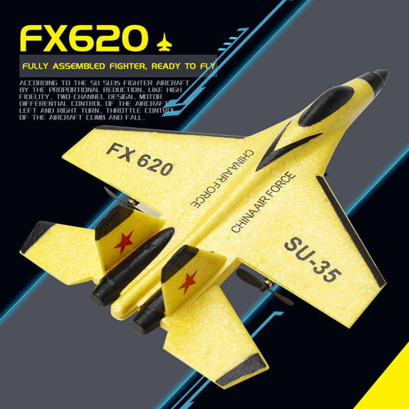 FX620 2.4GHz 2-Channel Foam RC Plane Model Glider RC Jet Plane met laadtijd van 60 minuten en 3.7V 150mAh batterij