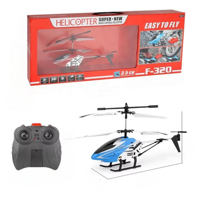 3.5 Kanalen F320 Links-rechts draaiende helikopter Vooruit-achteruit vliegend speelgoed Hoogte vasthouden helikopter met snelle verzendingen