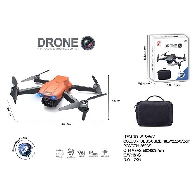 W18Hw Drone voor landbouwinspectie met hoofdloze modus en 360° special effects rollen voor aangepaste vluchtpadinstelling
