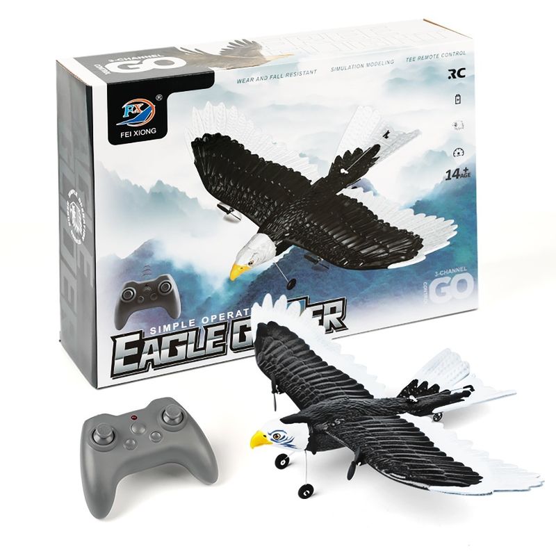Features RTF 3ch Epp Foam Rc Simulatie vleugelspanning Bald Eagle 2.4g Rc Glider Vliegtuig speelgoed met 14 jaar tot leeftijdsbereik