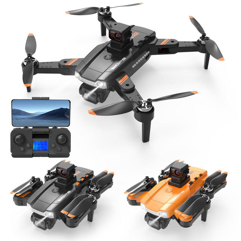 HD-camera en HD-aerialfotografie Quadcopter afstandsbediening S1 borstelloze laser Obstakelvermijding Drone Zwart Oranje